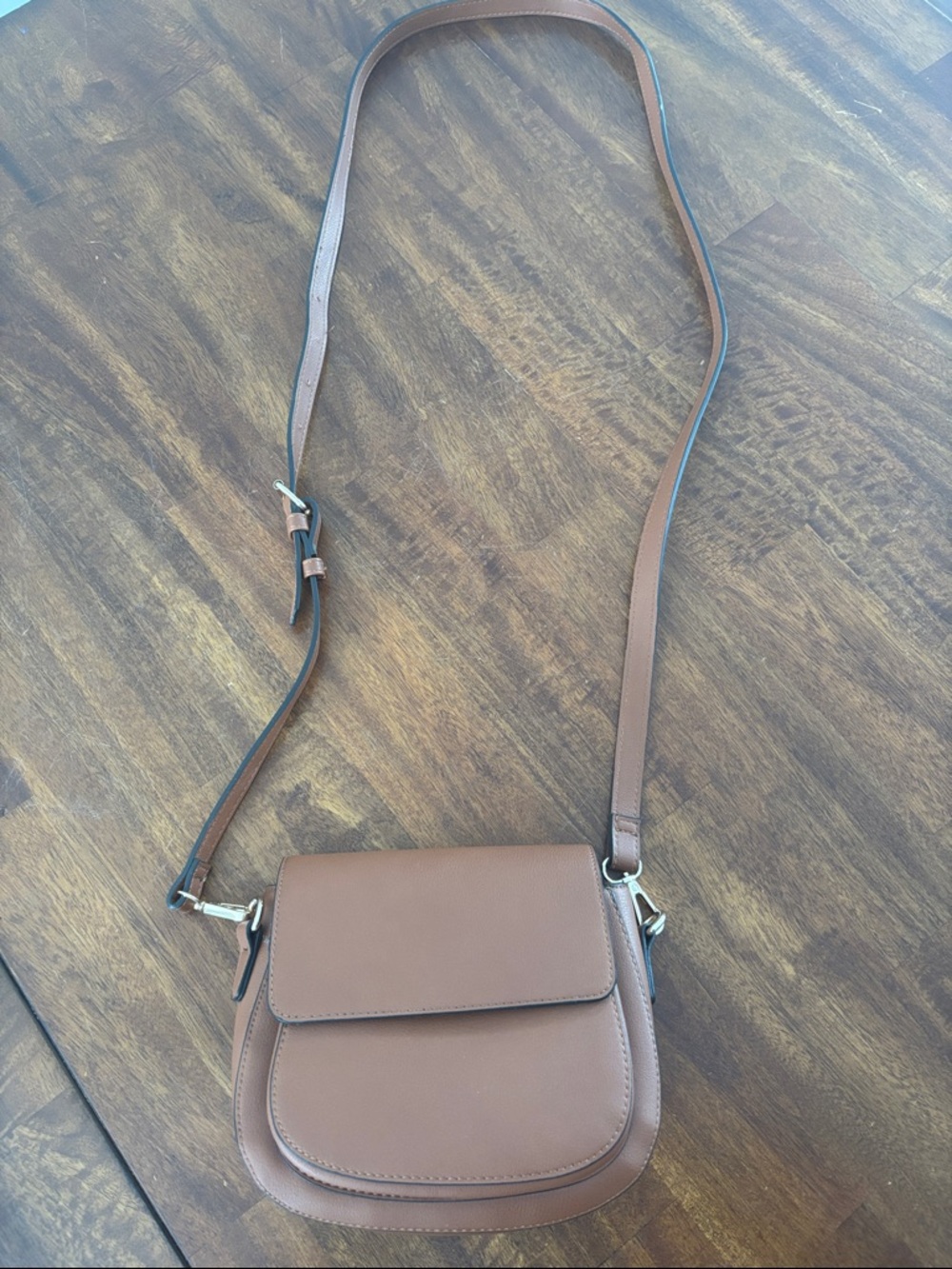 Addition Elle Brown Crossbody Saddle Bag